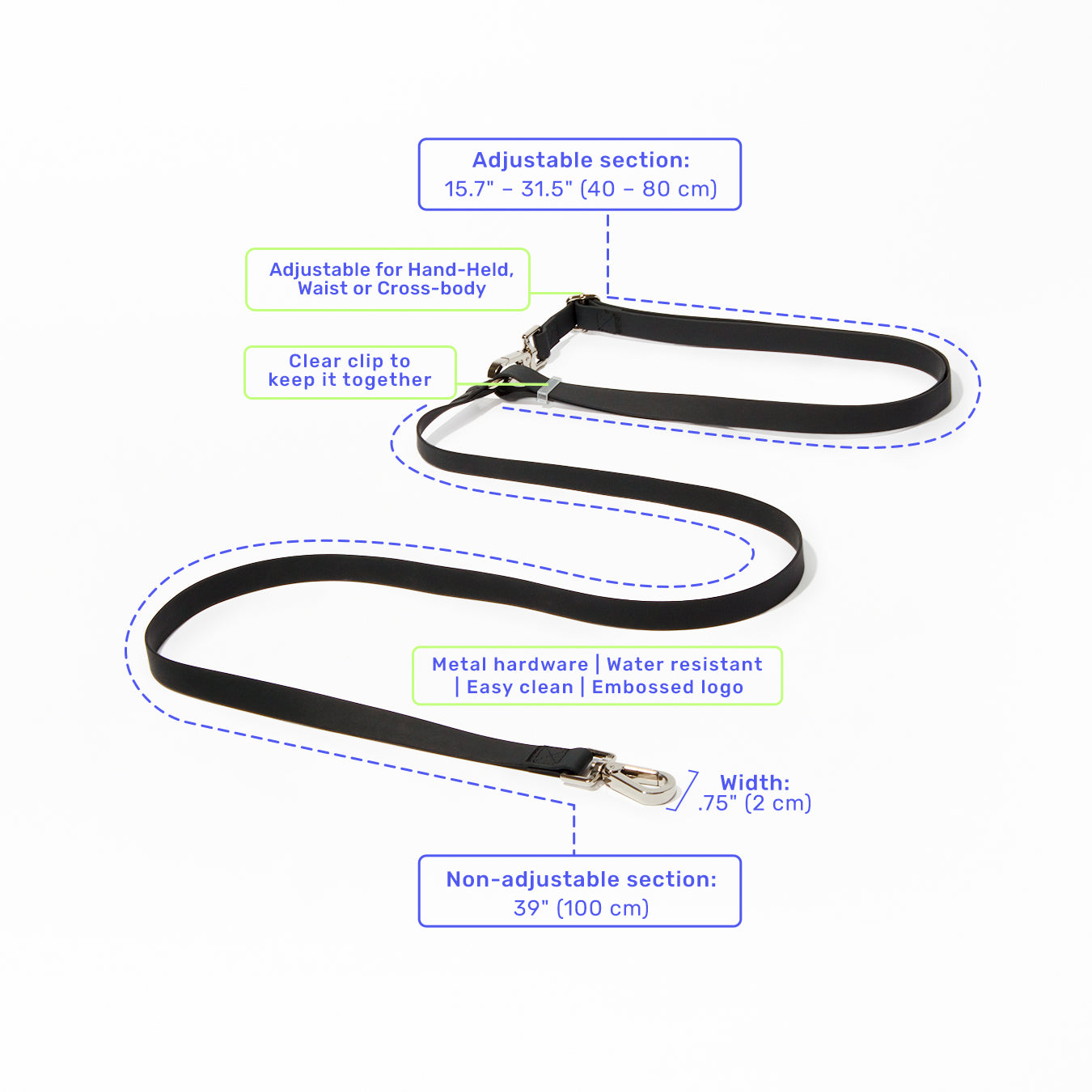 Mini Mushies Every-way Leash • Beige
