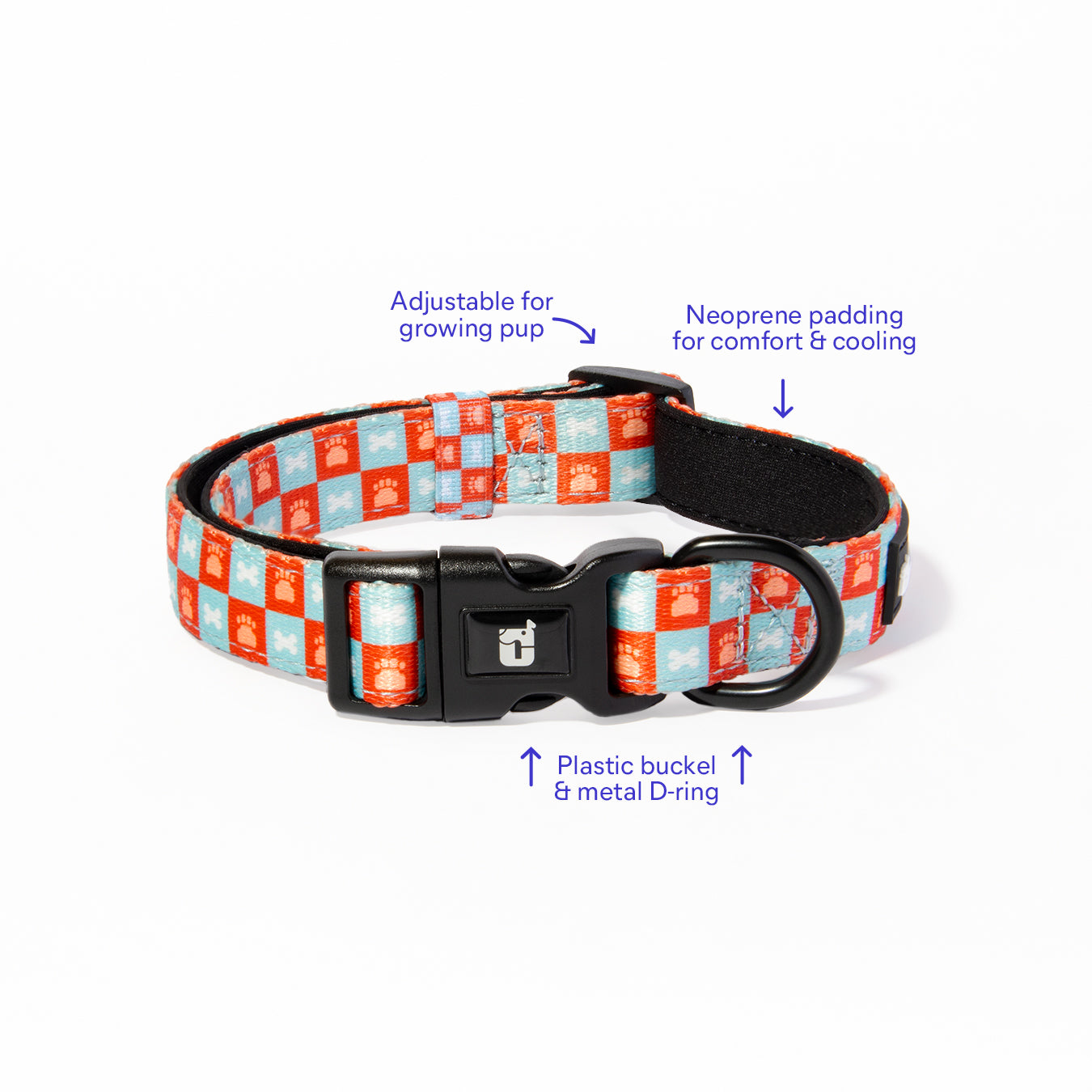 Blocks n Bones Dog Collar