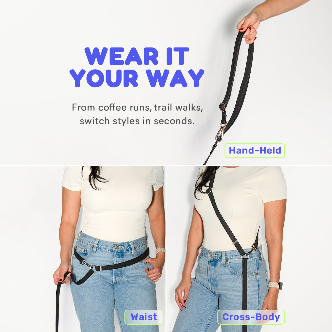 Mini Mushies Every-way Leash • Beige