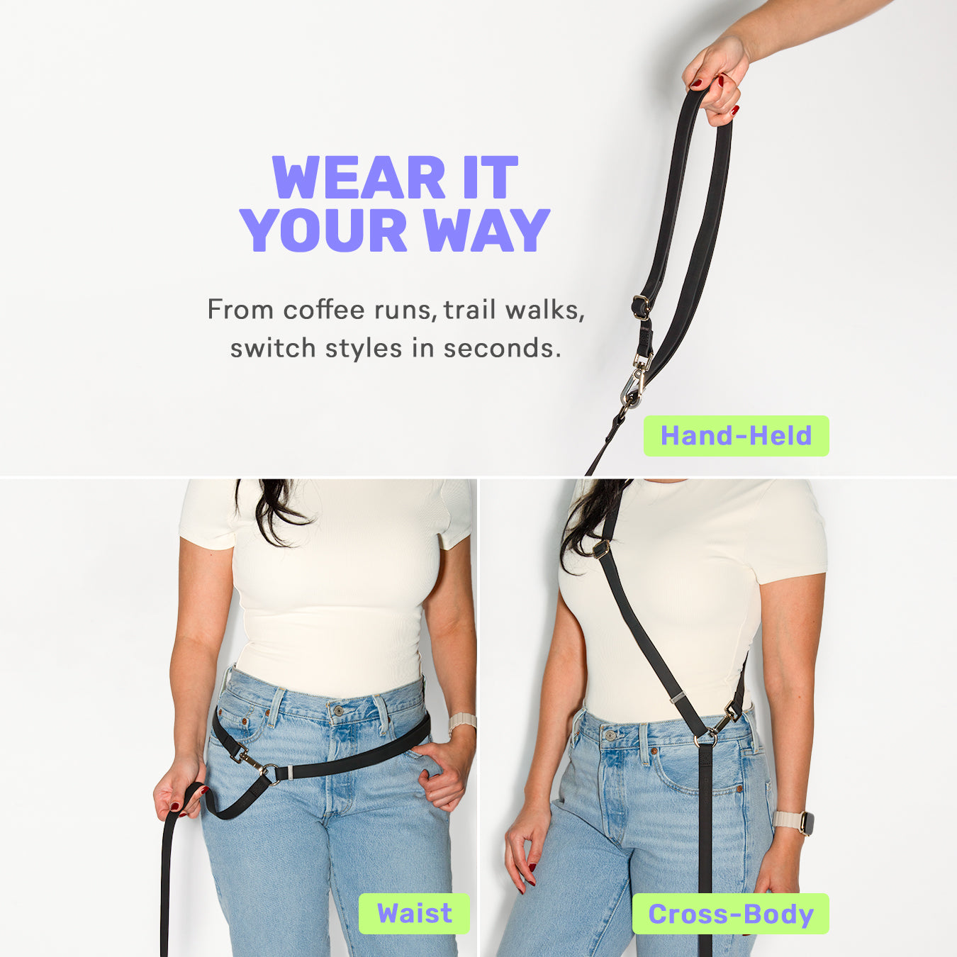 Pinkabloom Every-Way Leash • Pink