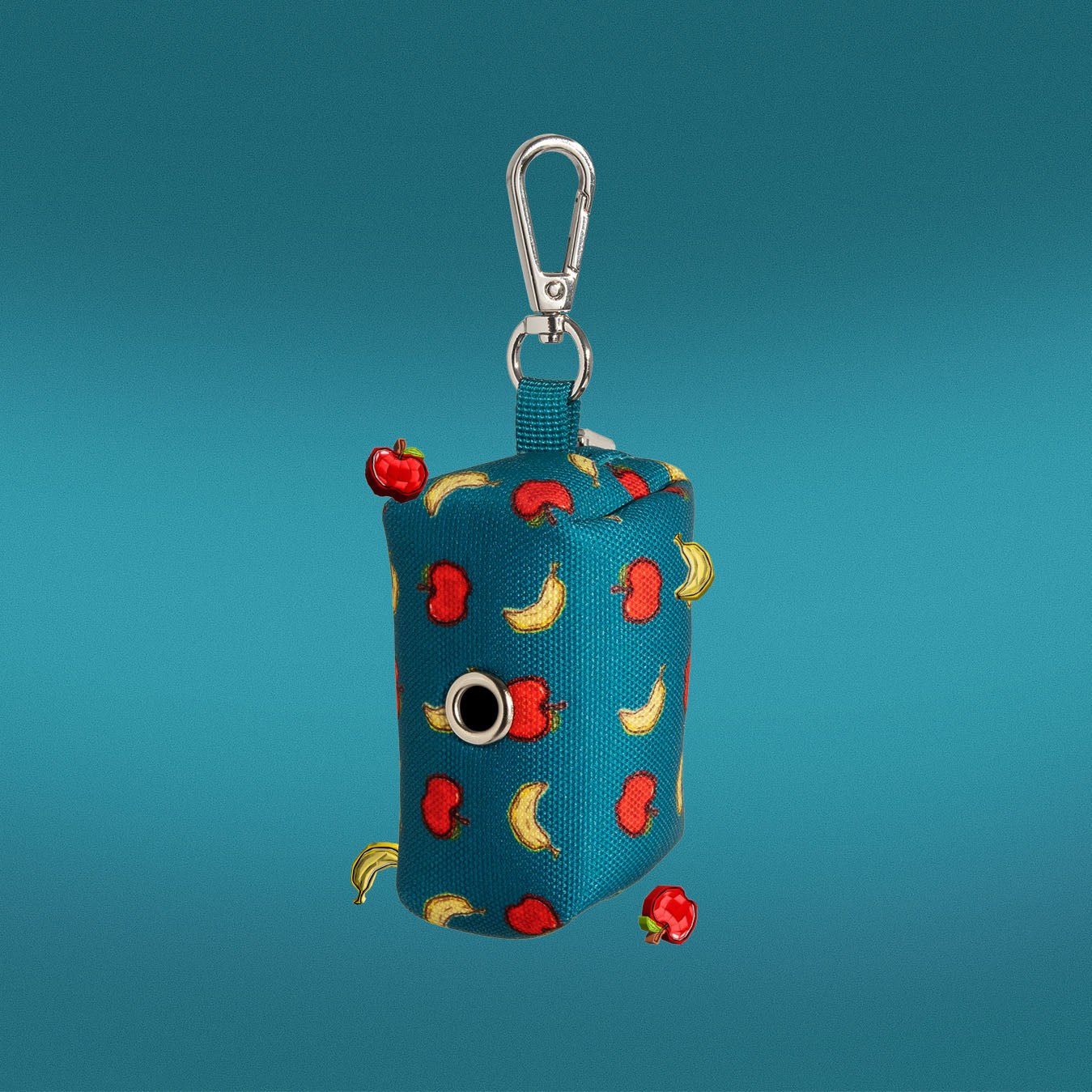Banapples waste bag holder showing zip closure