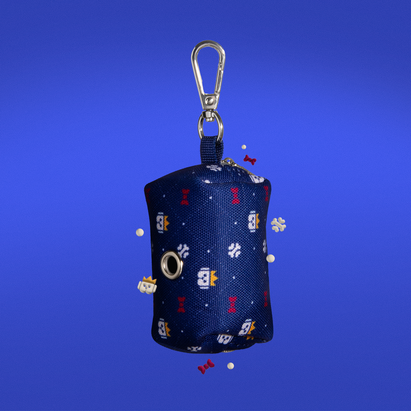 Dapper Dude waste bag holder showing zip closure