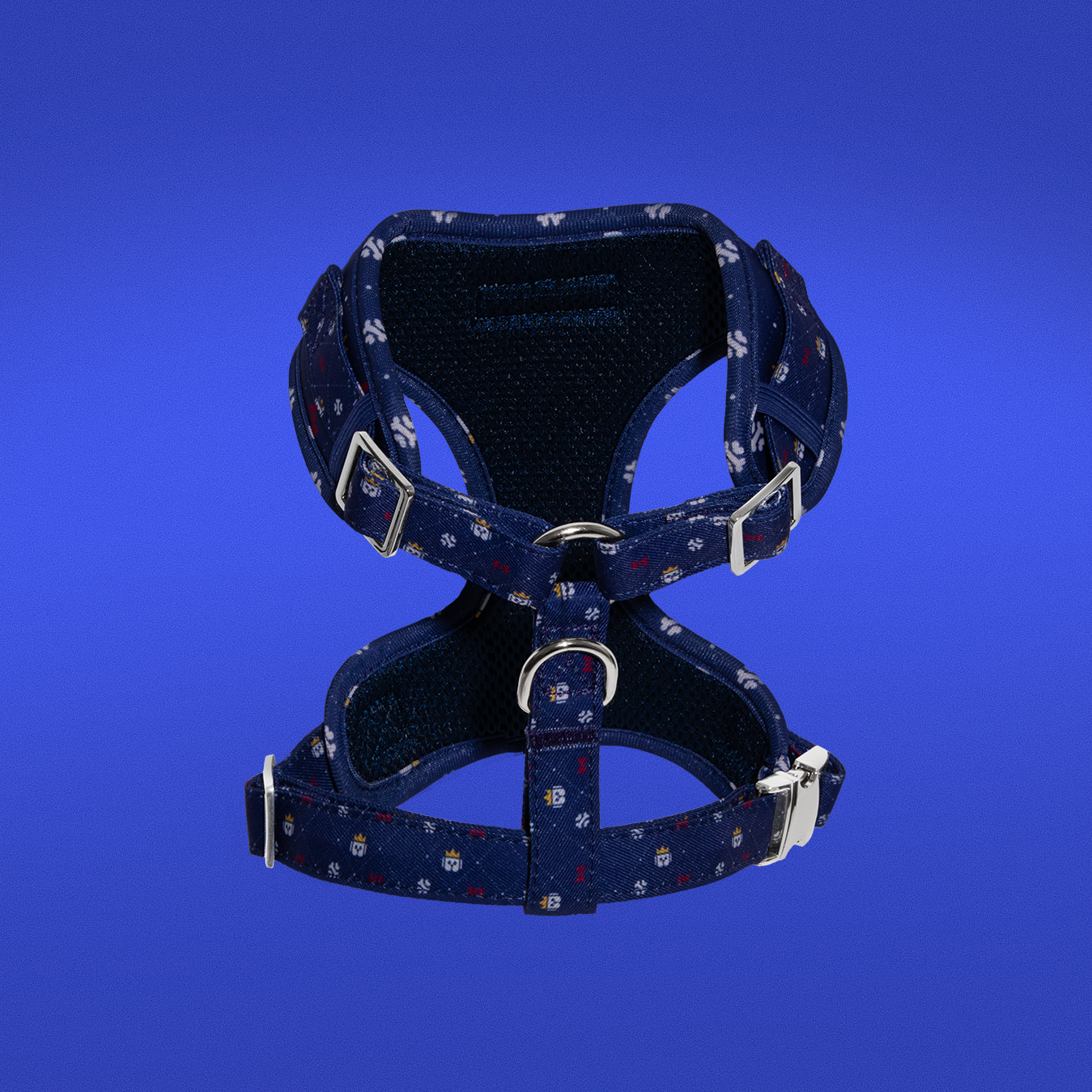 Dapper Dude dog harness back view showing adjustable straps