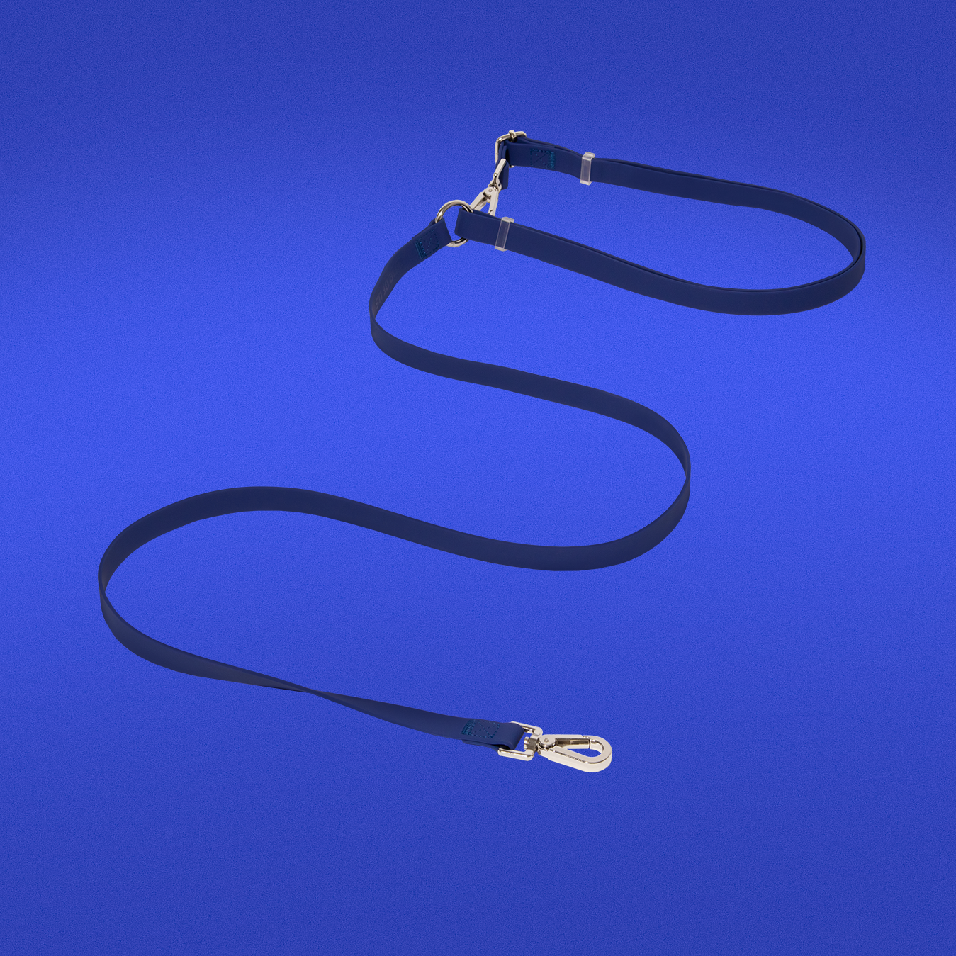Dapper Dude Every-Way Leash in navy with crown print